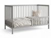 Kids Collective Babybett Kinderbett Gitterbett Baby Bett mit Rausfallschutz 60x120 70x140, stabiles Buchenholz, made in Europe 70x140 cm Grau Bild 2