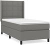 vidaXL Boxspringbett mit Matratze Dunkelgrau 100x200 cm Stoff 3131410 Bild 2