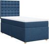 vidaXL Boxspringbett mit Matratze Blau 100x200 cm Stoff 3293511 Bild 3