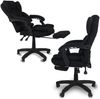 Trisens Bürostuhl mit gepolsterten Armlehnen und Kopfunterstützung, ergonomisch und höheverstellbar, Stoff Schwarz, (95-105) x 70x65 cm Bild 3