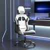 vidaXL Gaming-Stuhl mit Massagefunktion Weiß und Schwarz Kunstleder 345455 Bild 2