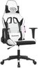 vidaXL Gaming-Stuhl mit Massagefunktion Weiß und Schwarz Kunstleder 345455 Bild 4