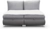 Boxspringbett Schlafzimmerbett VALENTIN 200x200cm Stoff Neve-Vega Grau Bild 2