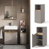 Midischrank Marelle Greige 30 x 74.5 cm mit Tür und offenem Fach Vicco Bild 2