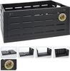Koopman Klappbox Einkaufskiste Klappkiste Transportkiste 59 x 38 x 28 cm 60L 2er Set, 60 l, Faltbar, 50kg belastbar, 2 Tragegriffe, Kunststoff, Schwarz Bild 2