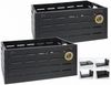 Koopman Klappbox Einkaufskiste Klappkiste Transportkiste 59 x 38 x 28 cm 60L 2er Set, 60 l, Faltbar, 50kg belastbar, 2 Tragegriffe, Kunststoff, Schwarz Bild 4