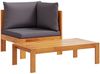 vidaXL 6-tlg. Garten-Sofagarnitur mit Kissen Massivholz Akazie 3214873 Bild 3