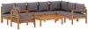 vidaXL 6-tlg. Garten-Sofagarnitur mit Kissen Massivholz Akazie 3214873 Bild 2