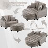 OKWISH Schlafsofa Multifunktionales Sofa, 2-in-1 Sofa-Bett, Set 1 Teile, mit Aufbewahrungs-Hocker, umweltfreundliches Eukalyptusholz Bild 4