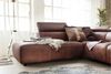 KAWOLA Sofa RISO Ecksofa mit motorischer Sitztiefenverstellung Leder braun Recamiere links 81 x 240 x 263 cm Bild 2