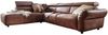 KAWOLA Sofa RISO Ecksofa mit motorischer Sitztiefenverstellung Leder braun Recamiere links 81 x 240 x 263 cm Bild 3