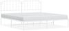 vidaXL Bettgestell mit Kopfteil Metall Weiß 193x203 cm 373942 Bild 2