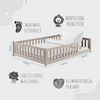 Kids Collective Kinderbett Bodenbett Bett mit Rausfallschutz & Lattenrost Montessori Bett Kinder (Jungen, Mädchen, Kinder, weitere Größen 80x160, 80x180, 90x190, 90x200, 120x200 cm), Jugendbett Gitterbett Einzelbett, Kaschmir Kiefer 140x200 cm Bild 3