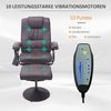 HOMCOM Massagesessel Fernsehsessel, Hocker, aus Kunstleder, Kann sitzen, um 360° drehen (Massagestuhl, 2-St, Relaxliege), für Wohnbereich, Braun Bild 4
