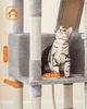 Feandrea Kratzbaum, hoch, XL-Katzenbaum, 206 cm, hellgrau von Songmics PCT190W01 Bild 3