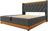 Polsterbett 160×200 cm aus Leinen-Stoff mit LED-Beleuchtung & Matratze, grau Bild 4