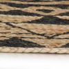 vidaXL Teppich Handgefertigt Jute Schwarzer Druck 90 cm 133698 Bild 3