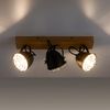 Deckenlampe, Metall Holz, schwarz, Spots verstellbar, L 46cm Bild 5