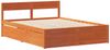 vidaXL Massivholzbett ohne Matratze Wachsbraun 150x200 cm Kiefernholz 3307121 Bild 5