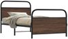 Einzelbettgestell Design für Erwachsene ohne Matratze 100x200 cm Braun Eichen-Optik d3820e Bild 2