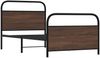 Einzelbettgestell Design für Erwachsene ohne Matratze 100x200 cm Braun Eichen-Optik d3820e Bild 3