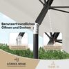 Sonnenschirm 2-in-1 SET | Rechteckig Sonnenschirm 200x125cm, UPF50+, Creme Bild 4