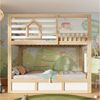 Flieks Etagenbett, Haus-Design Kinderbett 90x200 cm mit Hydraulik-Unterbett und Leiter Bild 3
