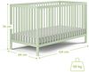 Kids Collective Babybett Kinderbett Gitterbett 60x120 & 70x140 cm höhenverstellbarer Lattenrost & herausnehmbare Sprossen stabiles Buchenholz | ab Geburt bis zum 3. Lebensjahr Made in EU | grün Bild 3
