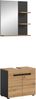 welltime Badmöbel-Set REHAT, 2-teilig, Breite 63 cm, mit grifflosen Fronten, bestehend aus:, (2-St), 1x Waschbeckenunterschrank & 1x Spiegelschrank Bild 2