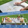 TLGREEN Grillablagetisch Edelstahl Servierwagen mit Tür, 4 Rollen (Mobiler Küchenwagen für Gewerbe & Garten, Grillwagen, Partywagen, Cateringwagen), Stabiler Lebensmittelwagen, Einfache Montage Bild 4