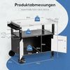 TLGREEN Grillablagetisch Edelstahl Servierwagen mit Tür, 4 Rollen (Mobiler Küchenwagen für Gewerbe & Garten, Grillwagen, Partywagen, Cateringwagen), Stabiler Lebensmittelwagen, Einfache Montage Bild 3
