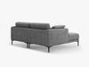 Micadoni Ecksofa Bemy 2-Sitzer Links Strukturierter Stoff Grau Bild 3