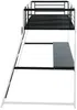 Vente-unique - MALICIA Bett Metall SchwarzWeiß - B 138 cm x H 182 cm x L 200 cm Bild 5
