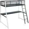 Vente-unique - MALICIA Bett Metall SchwarzWeiß - B 138 cm x H 182 cm x L 200 cm Bild 4