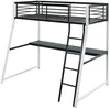 Vente-unique - MALICIA Bett Metall SchwarzWeiß - B 138 cm x H 182 cm x L 200 cm Bild 3