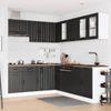vidaXL 11-tlg. Küchenschrank-Set Lucca Schwarz Holzwerkstoff 3314922 Bild 3