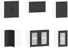 vidaXL 11-tlg. Küchenschrank-Set Lucca Schwarz Holzwerkstoff 3314922 Bild 5