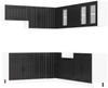vidaXL 11-tlg. Küchenschrank-Set Lucca Schwarz Holzwerkstoff 3314922 Bild 2