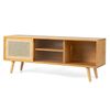 TV-Schrank Moderner TV-Ständer für Fernseher bis 55 Zoll 120,5 x 31 x 45,5 cm Natur Bild 2