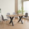 Esszimmerstühle 4er Set FANO Grau- Komfortabler Polsterstuhl für Modernes und Stilvolles Design am Esstisch - Küchenstuhl oder Stuhl Esszimmer mit hoher Belastbarkeit bis 110kg Bild 4