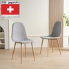 Esszimmerstühle 4er Set FANO Grau- Komfortabler Polsterstuhl für Modernes und Stilvolles Design am Esstisch - Küchenstuhl oder Stuhl Esszimmer mit hoher Belastbarkeit bis 110kg Bild 2