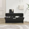 vidaXL Schuhbank Schwarz 80 x 24 x 45 cm Holzwerkstoff 342641 Bild 3