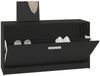 vidaXL Schuhbank Schwarz 80 x 24 x 45 cm Holzwerkstoff 342641 Bild 4