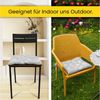 Amilian Stuhlkissen 40x40 mit Bändern - 4er Set Sitzkissen - Outdoor Indoor - Sitzauflage, waschbar Bild 4