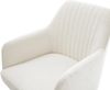Drehstuhl Greg-Flex Bouclé Soft Beige Fußkreuz Schwarz 360° drehbar Wippfunktion Taschenfederkern Bild 4