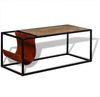 vidaXL Couchtisch mit Zeitschriftenhalter aus Echtleder, 110 x 50 x 45 cm Bild 4