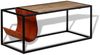 vidaXL Couchtisch mit Zeitschriftenhalter aus Echtleder, 110 x 50 x 45 cm Bild 2