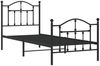vidaXL Bettgestell mit Kopf- und Fußteil, Metall schwarz, 90x200 cm Bild 4