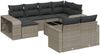 vidaXL 11-tlg. Garten-Sofagarnitur mit Kissen Grau Poly Rattan 3261300 Bild 2