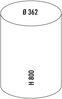 Wesco 'Big Baseboy 30' Abfalleimer, Stahlblech, 30 Liter, Weiß matt Bild 2